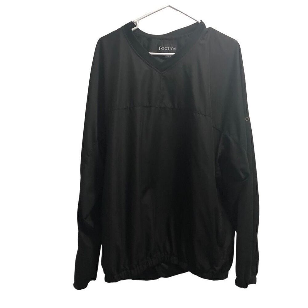 FootJoy Foot Joy Size Extra Large (XL) Black V Neck Pull Over Windbreaker